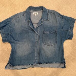 Pistola Indigo Denim Cropped Shirt